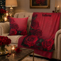 Custom Elegant Gothic Red Roses Home Decor