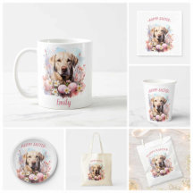 Easter - Labrador - Eggs and Flowers