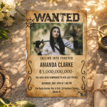 Pirate Bounty Wanted Poster Bridal Shower