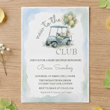 Golf New to the Club Baby Shower