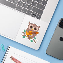 Adorable Animals Playing Guitar Stickers