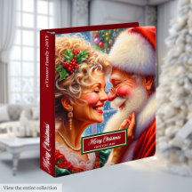 Classic Vintage Mr & Mrs Claus Ring Binders 116HD