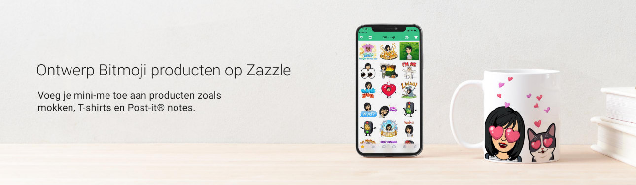 Tover je Bitmoji om tot merchandise op Zazzle