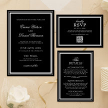 Elegant Black Romantic Wedding Collections