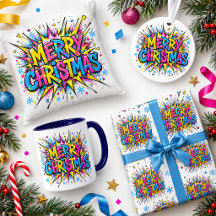 Merry Christmas Pop-Art 