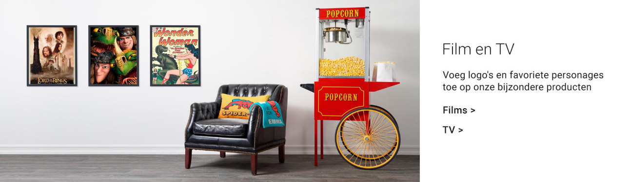 Films en TV - Voeg logo's en je favoriete personages toe op producten waar de hele familie plezier van zal hebben!
