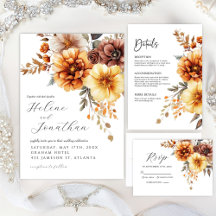 Terracotta Burnt Orange Rust Elegant Wedding 