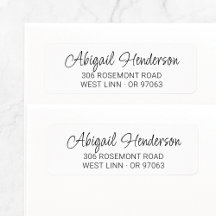 ♥♥ Basic Return Address Labels & Rubber Stamps