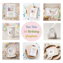 It's Fun to be One Gingham Birthday