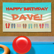 Beachy Themed Flip Flops Birthday Party Decor
