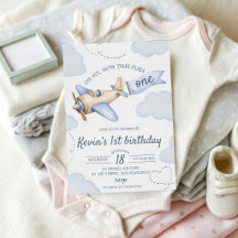 Vintage Airplane 1st Birthday Collection