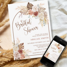 Rustic Fall Boho Arch Pampas Grass Bridal Shower