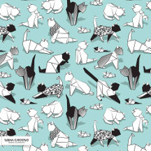 Origami kitten friends // geometric cat breeds