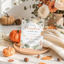 Little Pumpkin Birthday Invite