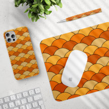 Dragon Scales, Fans, Waves, Arches, Orange