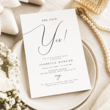 Classic Elegant Calligraphy Script Bridal Shower