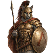 Russian Blue Spartan Cat