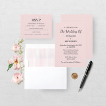 Modern Pink Blush Wedding Collection