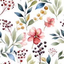 Berry Blossom Elegance Autumn Florals and Berries