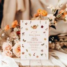 Pumpkin Boho Fall Wildflower Bridal Shower