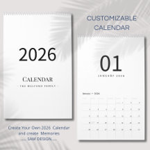 Elegant Minimalist 2026 Calendar – Simple Luxury