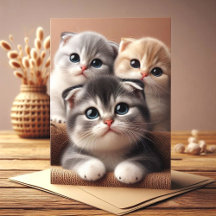 Cat Cards Greeting Postcards Notecards 