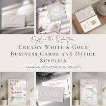 Beige Holographic Business Office Supplies