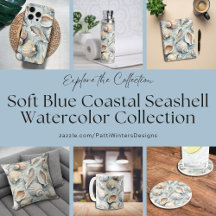 Soft Coastal Seashell Watercolor Collection