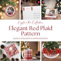 Elegant Red Plaid Pattern