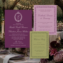 Plum Mauve Olive Vintage Wedding