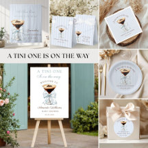 A tini One Expresso Martini Baby Shower Boy