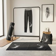 Zen Flight: Black & White Feather Birds Lifestyle