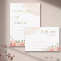 Blush Pink Roses Green Leaves Elegant Wedding 
