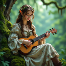Elven Girls and Fairies in Enchanted Forests