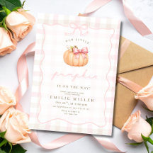 Little Pumpkin Girl Baby Shower Fall Pumpkin Bow