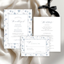Dusty blue elegant floral garden wedding