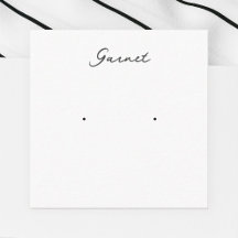 Elegant Black and White Jewelry Display Cards 