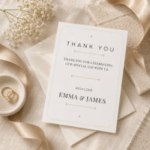 Modern Luxury Wedding Thank You Card Templates