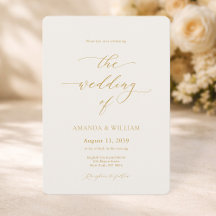 Elegant Gold Calligraphy Wedding Collection