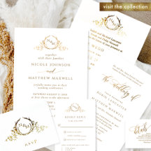 Elegant Calligraphy Minimalist Wedding Stationery