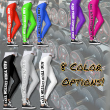 Solid Colors Vertical Text Leggings Collection