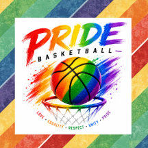 Pride Basketball Rainbow Themed Design