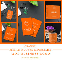 Simple Modern Add Business Logo - Orange