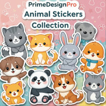 PrimeDesignPro Cute Animal Stickers