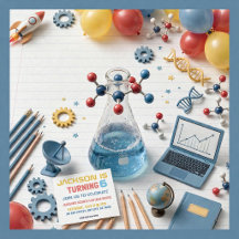 Cute Playful Stem Science Lab Kids Birthday Party 