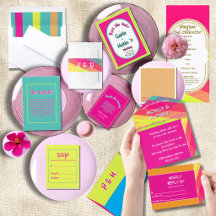 Bright & Colorful Pink Rainbow Wedding