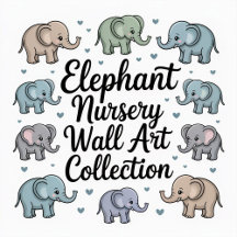 Elephant Designs for Nursery Wall Art