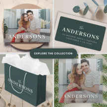 Christmas Mr & Mrs Photo | Green