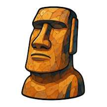 Stoic Moai Ancient Attitude