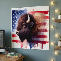 American symbols watercolor 